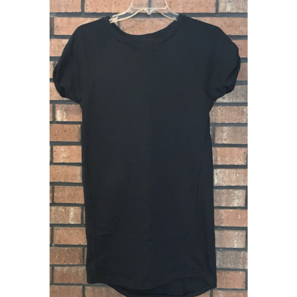 Under Armour Womens Black Short Sleeve Sweatshirt Dress Loose Fit Size XS